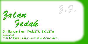 zalan fedak business card